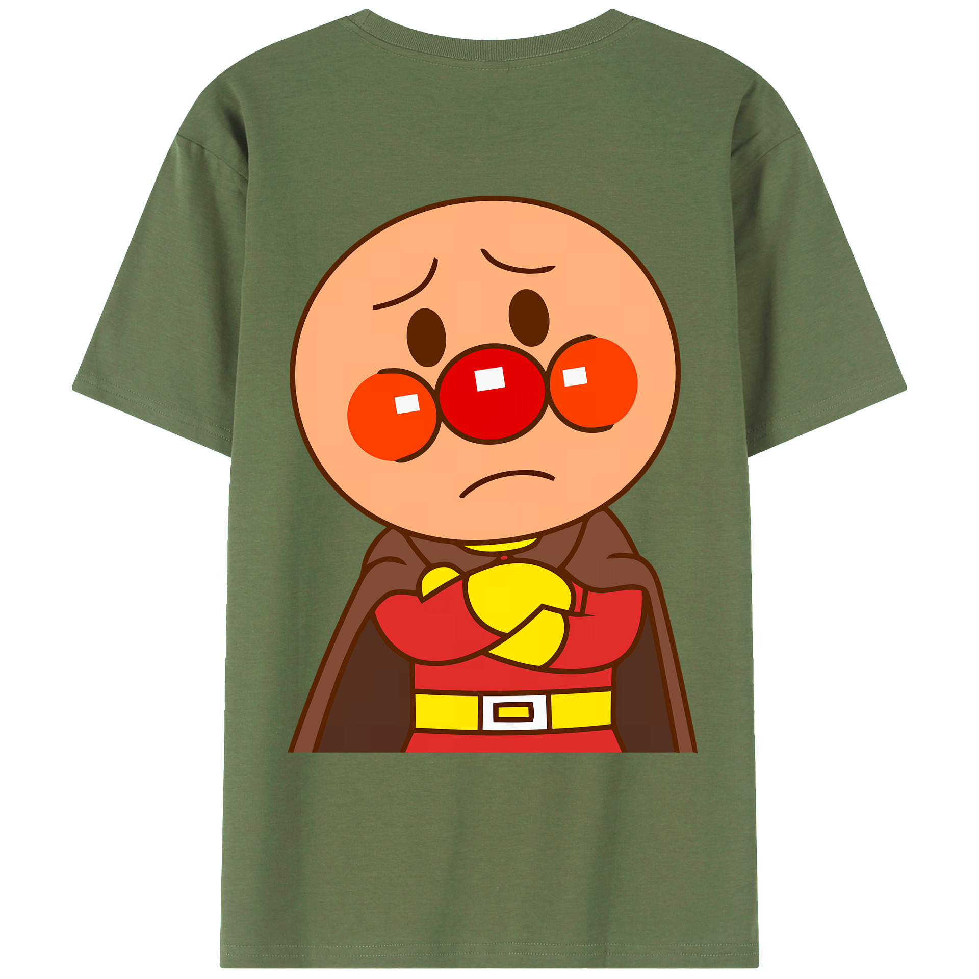 （画像用） アンパンマン Anpanman 綿100％ メンズ半袖Tシャツ（バックプリント） 通気性